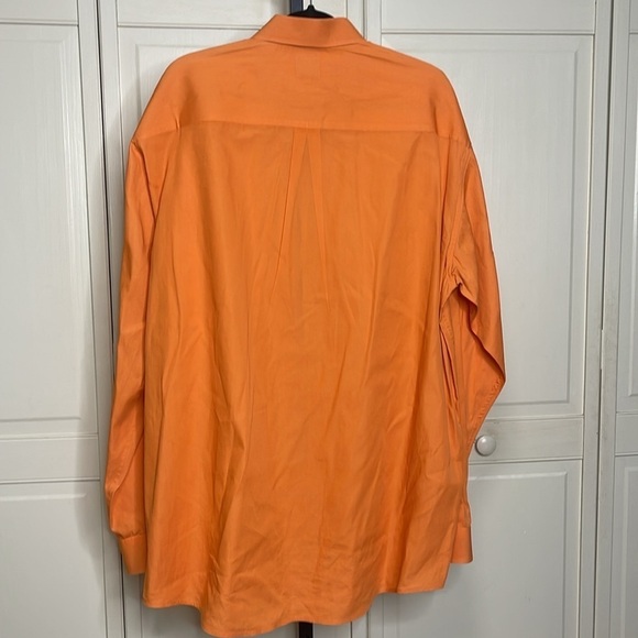 Cinch Men's Button-Down Western Dressy Shirt Solid Orange Size XL Collared - Picture 7 of 12